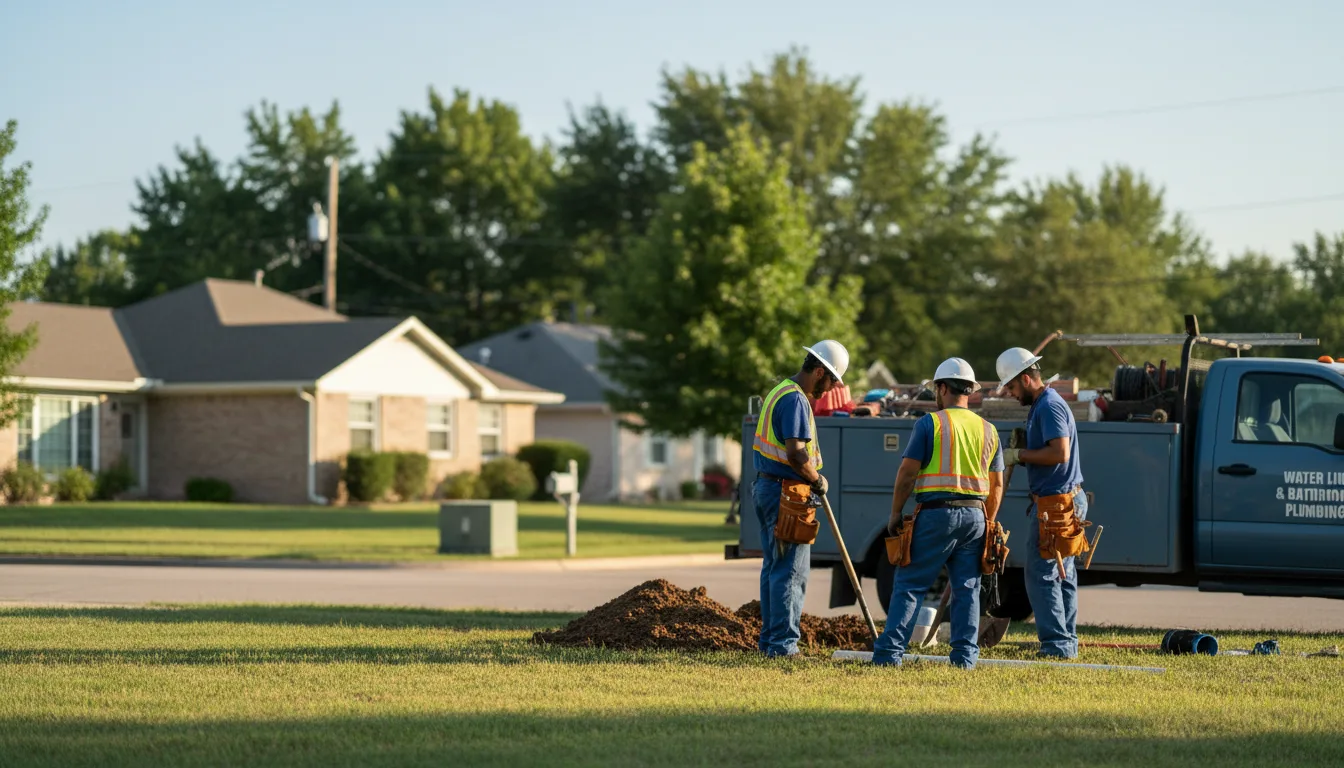 Residential water line and bathroom plumbing service in Royal Center, IN